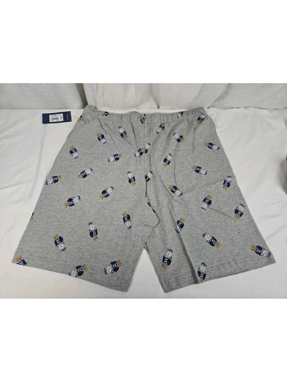 Polo Ralph Lauren Men's Gray Polo Bear Graphic Jersey Sleep Shorts Large